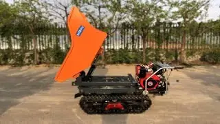 Crawler Lifting Platform mini dumper transporter, wood chipper shredder from China.