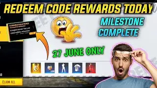 FREE FIRE REDEEM CODE TODAY | 27 JUNE REDEEM CODE FREE FIRE | FF REDEEM CODE TODAY 27 JUNE