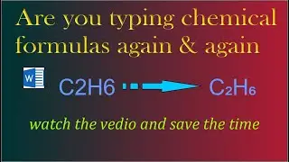how to type chemical formula in word with auto correct option