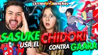 ESPAÑOLES REACCIONAN A NARUTO LATINO!!💥🔥 SASUKE USA EL CHIDORI CONTRA GAARA!!