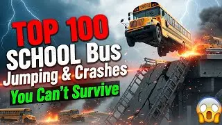 School Bus Crashes &ndash; TOP 100 BeamNG Drive Crazy Bus Crash Test Compilation