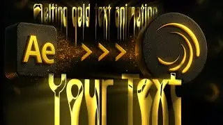 Melting Gold Text Animation Alight Motion | AE Level Animation on Mobile | Liquid text animation