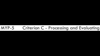 Criterion C