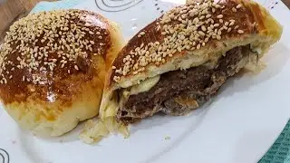 Çocukların En Sevdiği Ev Yapımı Sağlıklı Ve Bir O Kadar Lezzetli Kolay Kapalı Hamburger🍔💯🖐
