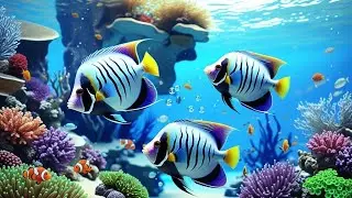Calm Aquarium Background 4K 🐠 Jellyfish & Soft Coral Reef Motion