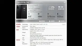Xiaomi Mi Mix Fold  PRICE AND SPECIFICATION