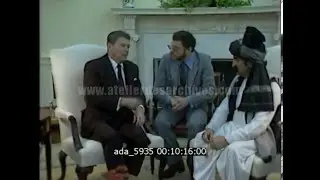 Reagan reçoit les moudjahidines Afghans à la Maison Blanche