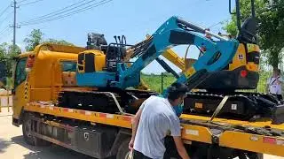 The 17 micro excavation ships of Kubota and Yangma were shipped to the United States