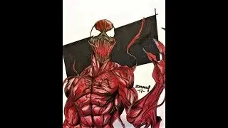 speed drawing - carnage -marvel fan art time lapse