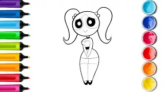 Teen Bubbles from Powerpuff Girls Drawing | Easy Coloring for Beginners