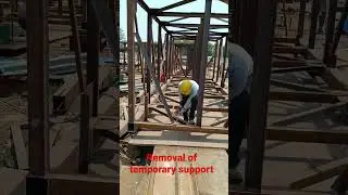 removal of temporary support. #kanpur #pankipowerhouse #construction #fabrication #steel #mssteel
