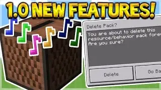NEW 1.0 FEATURES!! Minecraft Pocket Edition - 1.0 NEW Delete Addons + MCPE Music!