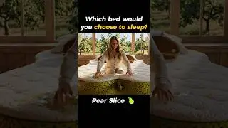 Choose Your Fruit Slice Bed! 🍎 #asmr #oddlysatisfying #relaxing #bed #aiasmr #sleepsounds