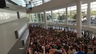 Conor McGregor fans take over T-Mobile Arena lobby
