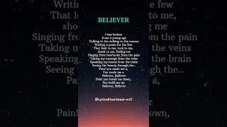 BELIEVER (lyrics) &ndash; Imagine Dragons #song #believer #imaginedragons #trending #shorts