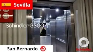 Nice and glass Schindler 3300 elevator @ Estación de tren Sevilla-San Bernardo, Sevilla, Spain