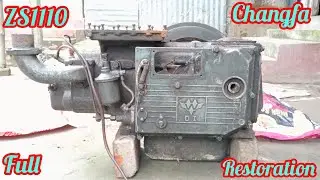 Fully restoration old ZS1110 diesel engine | How to 20 hp China diesel engine full restoration