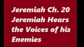 Jeremiah 20: Book of Jeremiah, Catholic Bible Study, Fr. Tim Peters