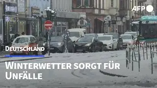 Schnee in Deutschland: Unf&auml;lle und Flugausf&auml;lle | AFP