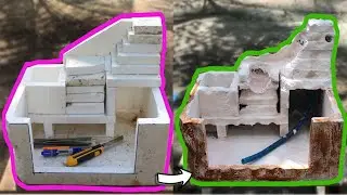 Furu Ideas | Recycle Styrofoam Box Into Aquarium - Ideas Making Cement Aquarium at Home For You