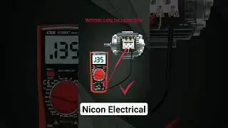 Multimeter 2 step test 3 phase motor coil resistance and insulation test.