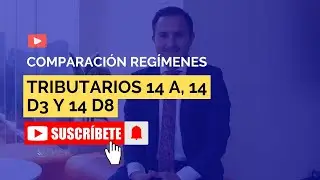 Comparación Regímenes Tributarioa 14 A, 14 D3, 14 D8 AT 2024