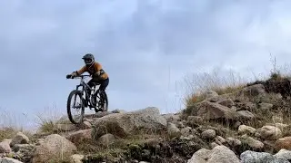 Having a little fun on the downhill mtb trails in Glencoe