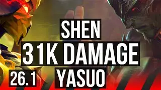 SHEN vs YASUO (TOP) | 31K damage | KR Master | 26.1