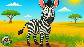 ZEBRA SONG &ndash; Safari Animal Nursery Rhyme for Kids 🌟
