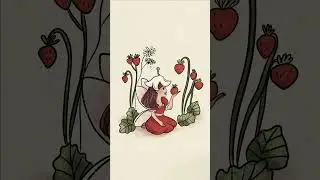 Strawberry Vintage Fairy coloring page 🍓✨ #illustration #coloringpage #fairyart