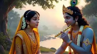 Radha ne ek sawal poocha…aur Krishna ne prem ka matlab badal diya 💙#RadhaKrishna #BhaktiKahani 