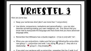 PAPER 3 Afrikaans FAL tips (советы по письму на африкаанс для тех, кто впервые изучает дополнител...
