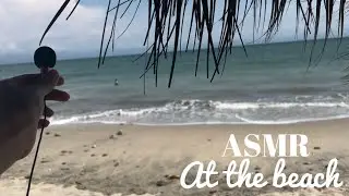 ASMR at the beach 🏖️(looking for rocks, sand play, walking, water play)