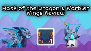 Growtopia Mask of the Dragon &  Warbler Wings Review December Growpass 2021