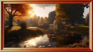 Framed, TV Picture, Golden Sunlight , Enchanted, View, Screensaver. #trees #home#youtube