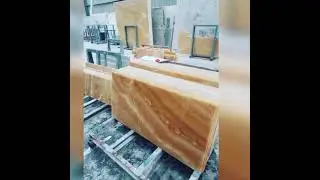Honey Onyx For Interior Wall Facade Project.