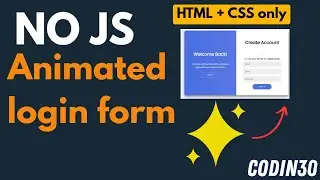 🔥 Animated Login & Signup Form | Pure HTML & CSS (No JavaScript!)