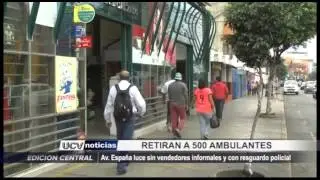 Retiran a 500 ambulantes de la avenida Espa&ntilde;a