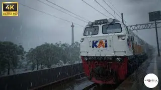 Inside Indonesia&rsquo;s New Generation Train 🚂 Relaxing Rainy Day ASMR &bull; 4K