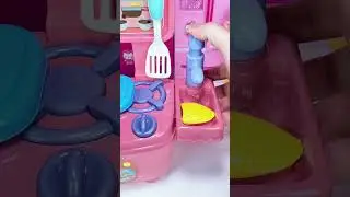 Satisfied Unboxing and Review Pink Kitchen Cooking Toy Set | ASMR #PretendPlay #toys #shorts