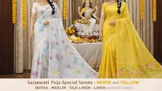 Saraswati Puja special sarees|| #prativacollection 