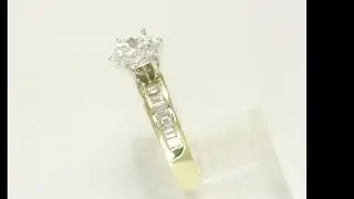 GIA Certified 1.17CT E/SI1 Natural Diamond Engagement Ring 14K Size 7.5 - 34427