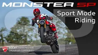 Ducati Monster SP on Track with Sport Riding Mode turned on