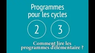 Comment lire les programmes d'élémentaire ?