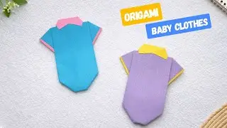 Origami Baju Bayi Lucu 👶 | Cute Baby Clothes Origami Step by Step