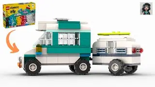 CAMPER VAN with TRAILER Lego classic 11036 ideas How to build