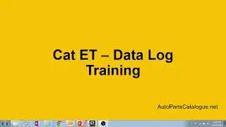 Cat ET Quick Training  Data Log