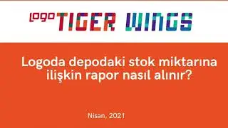 Logo Tiger Wings depodaki stok miktarına ilişkin rapor nasıl alınır?