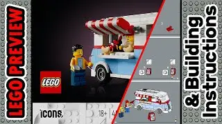 PREVIEW: 40681, LEGO Icons, Retro Food Truck​ & Building Instructions! LEGO 2024