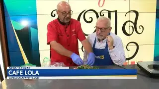 Chef Troy Gil from Cafe' Lola is cooking with us this morning.